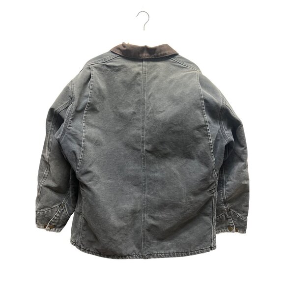 Carhartt Vintage 90's Gray Distressed Canvas Detroit Chore Barn Coat - Picture 7 of 10